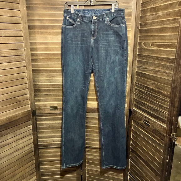 WRANGLER Ultimate Riding Jeans Q-BABY Mid-Rise Bootcut Classic Blue 9/10X38 Tall - Picture 3 of 10